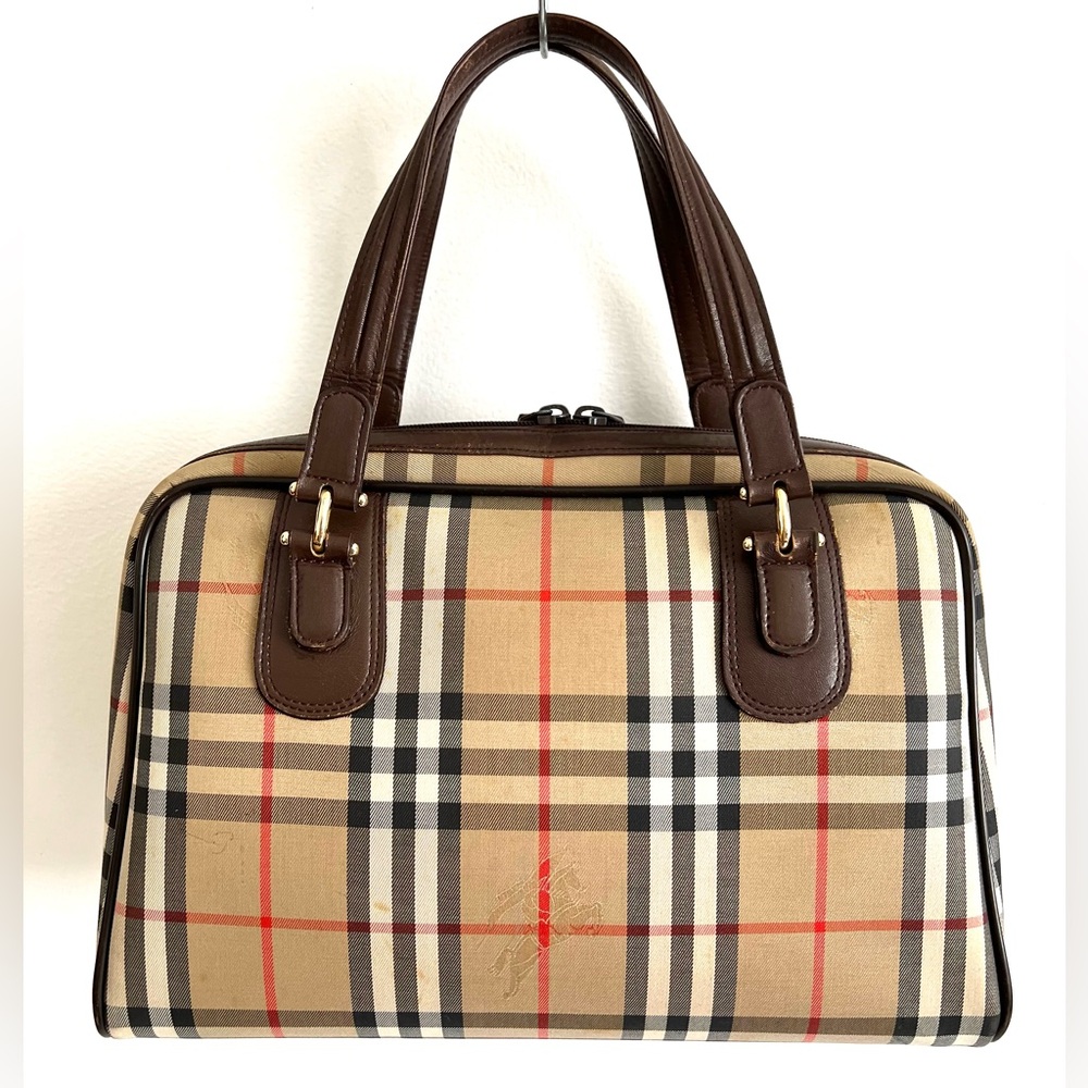 Burberrys’ Vintage Nova Check Boston Bag - Picture 2 of 15